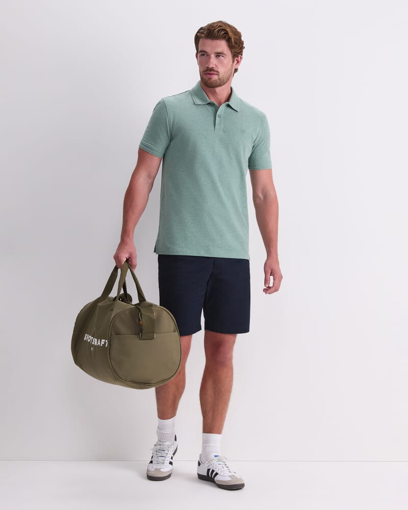 SC Melange Pique Polo in MALACHITE