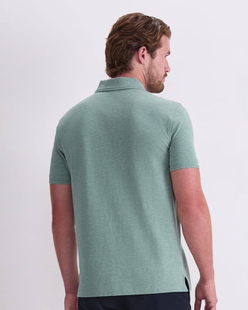 SC Melange Pique Polo in MALACHITE