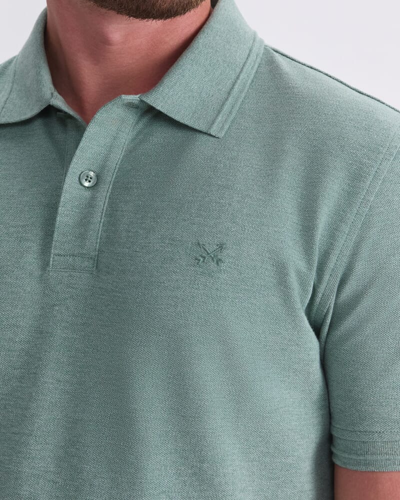 SC Melange Pique Polo in MALACHITE