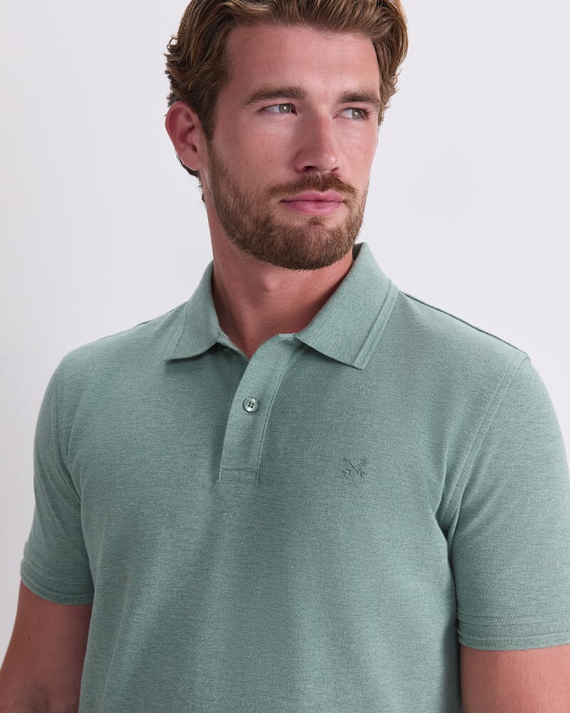 SC Melange Pique Polo in MALACHITE