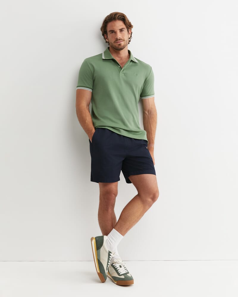 Manning Short Sleeve Polo in ELM