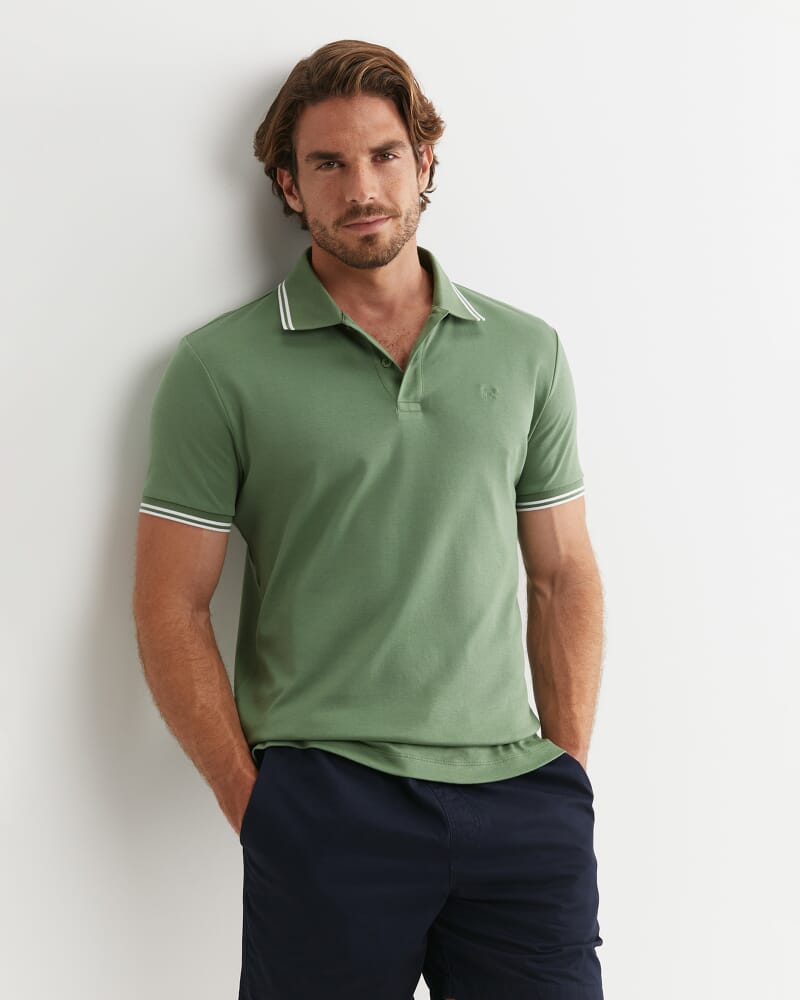 Manning Short Sleeve Polo in ELM