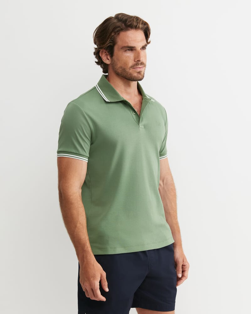 Manning Short Sleeve Polo in ELM