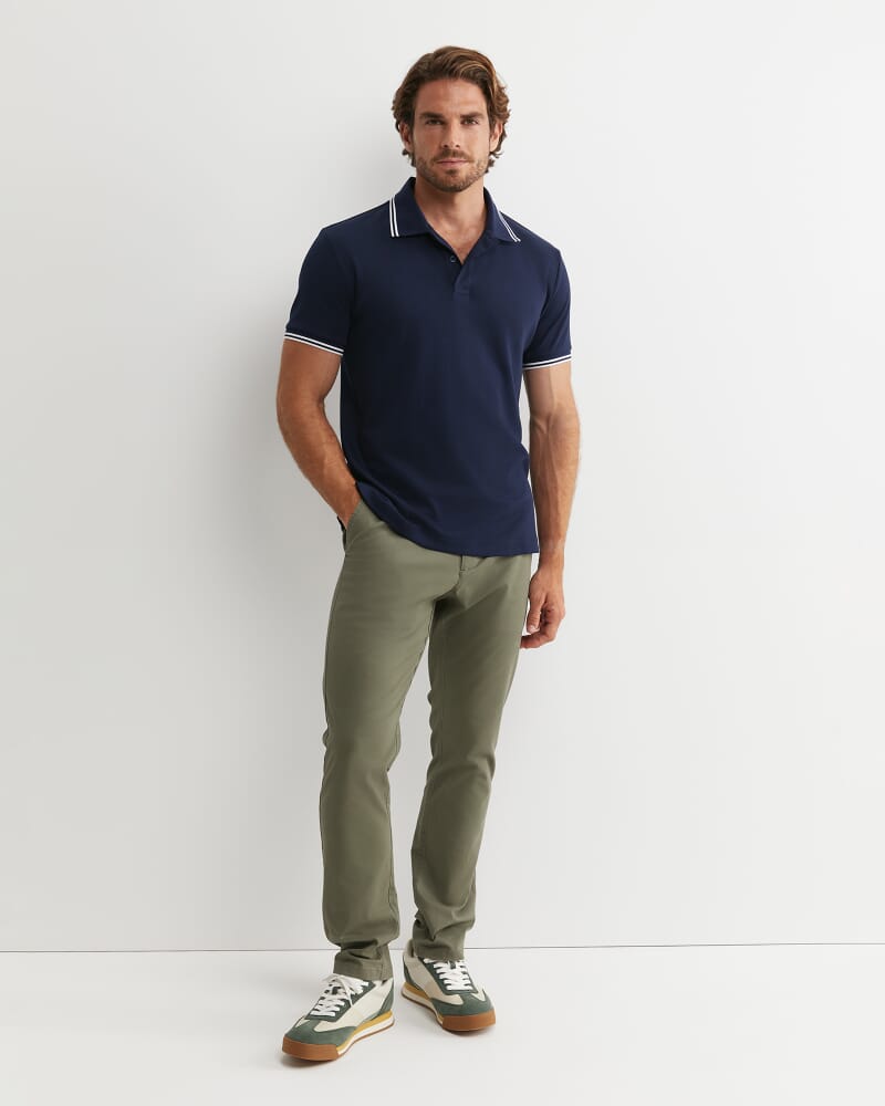 Manning Short Sleeve Polo in NAVY