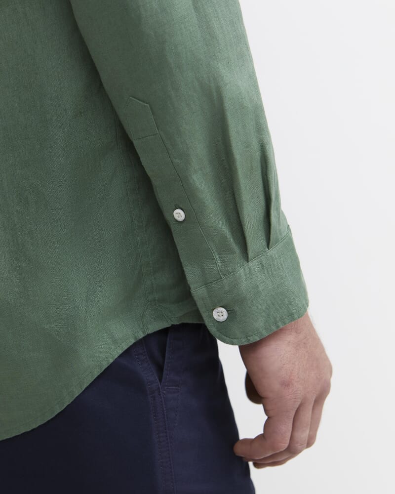 Long Sleeve Linen Shirt in ELM