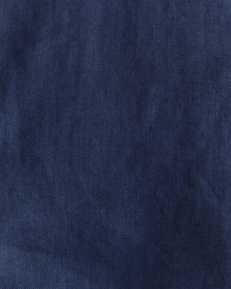 Long Sleeve Linen Shirt in NAVY