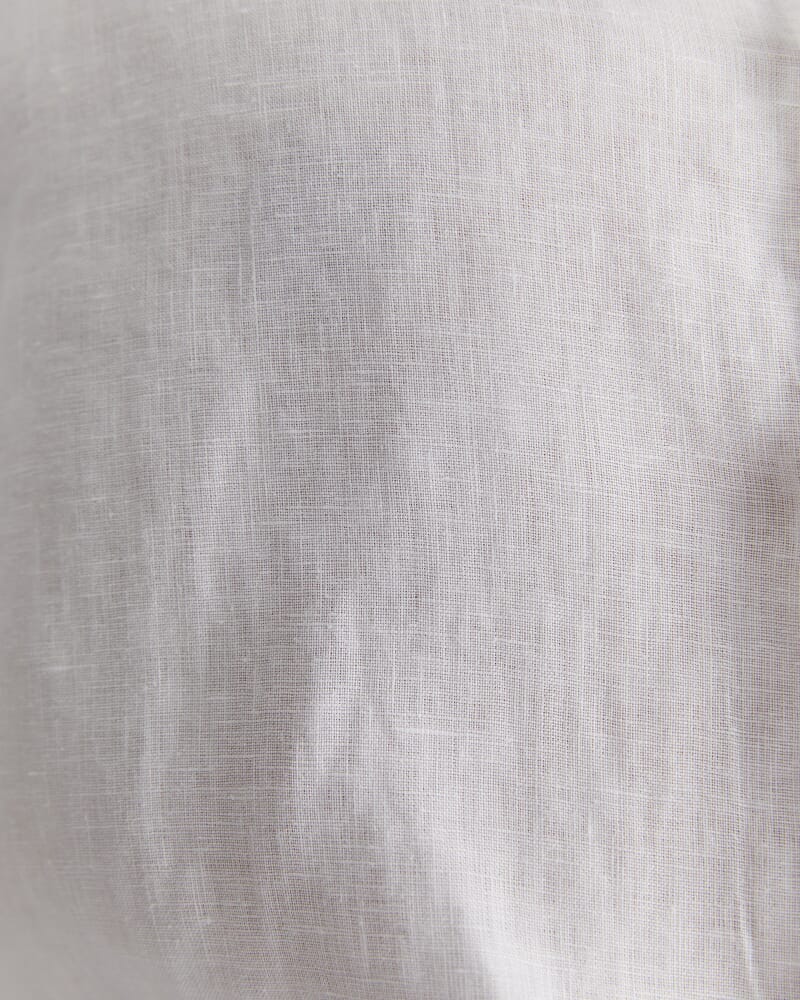 Long Sleeve Linen Shirt in WHITE