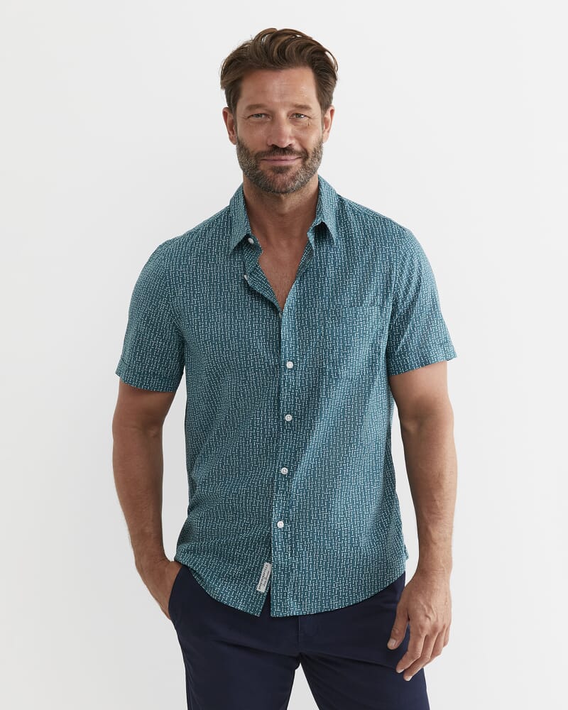 Marlin Short Sleeve Shirt in TEAL