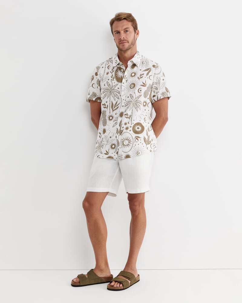 Byron Short Sleeve Shirt in BARLEY