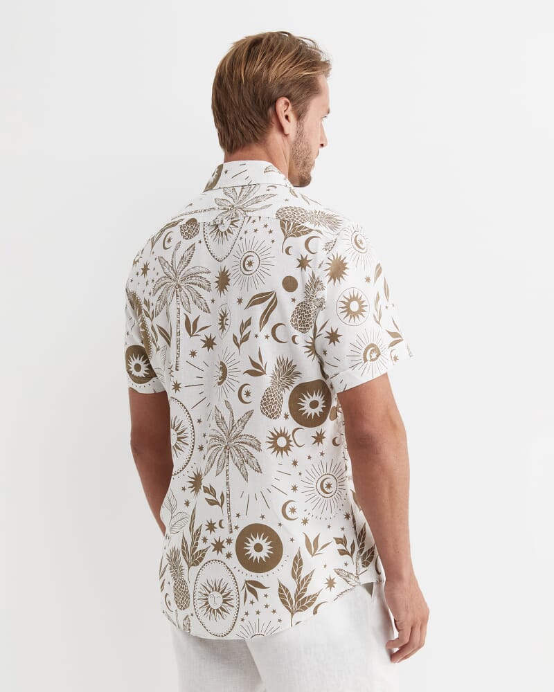 Byron Short Sleeve Shirt in BARLEY