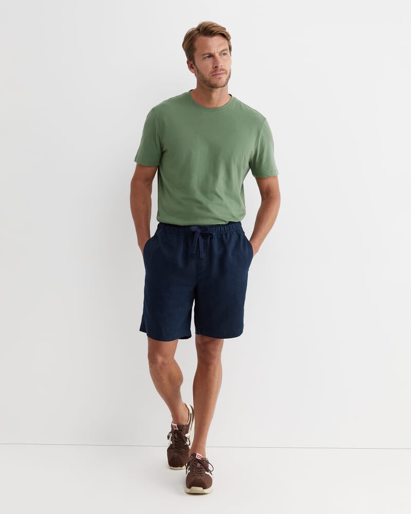 Caffery Linen Short in NAVY