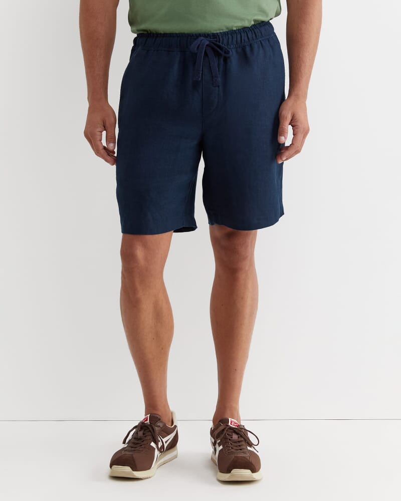 Caffery Linen Short in NAVY