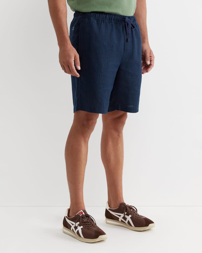 Caffery Linen Short in NAVY