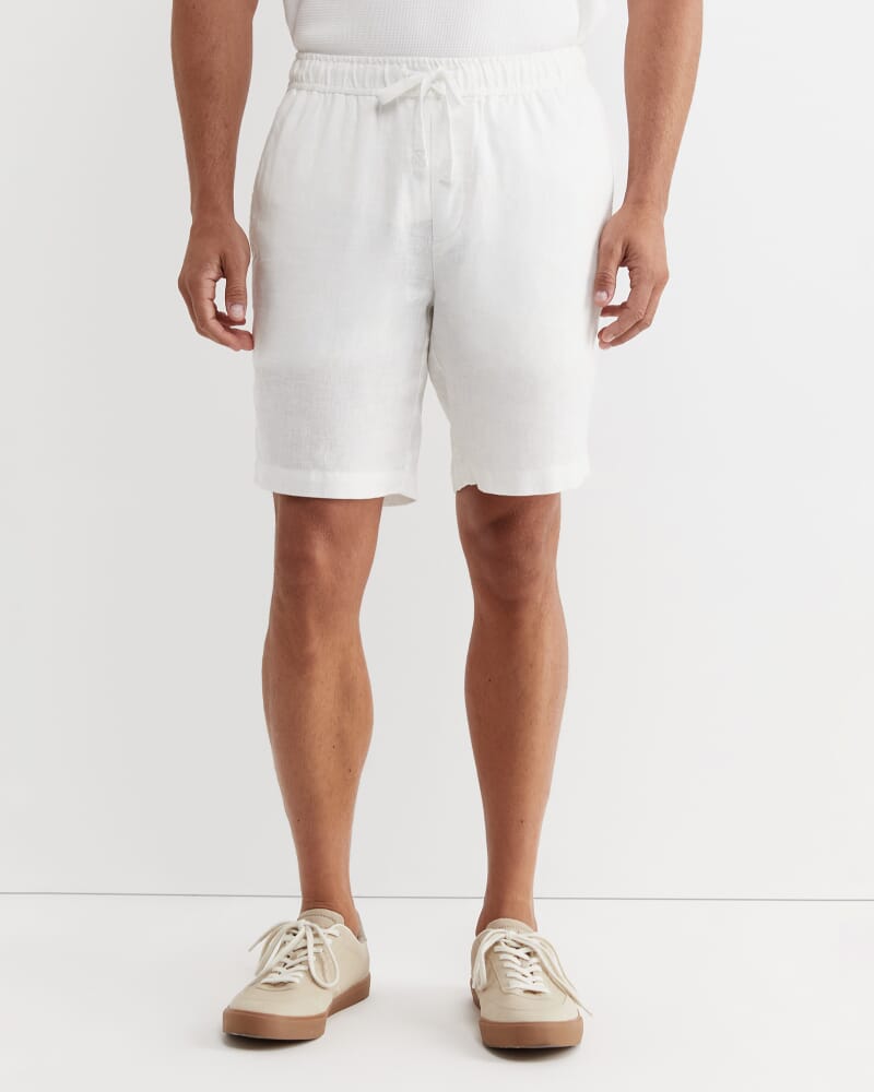 Caffery Linen Short in WHITE