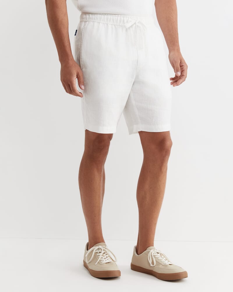 Caffery Linen Short in WHITE