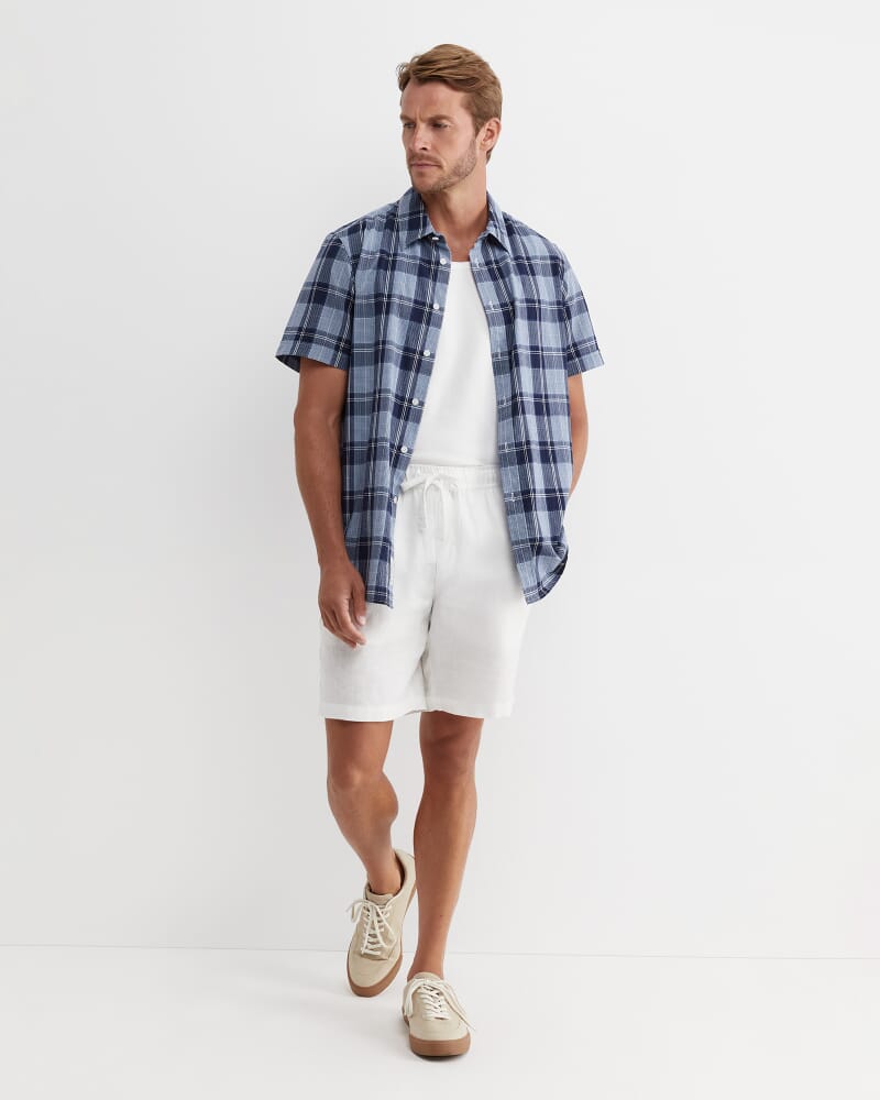 Caffery Linen Short in WHITE