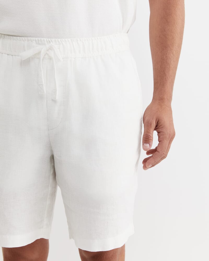 Caffery Linen Short in WHITE