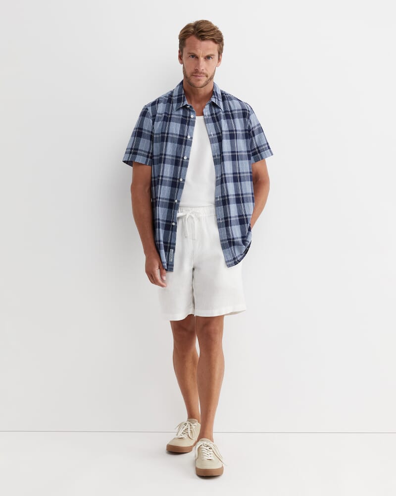 Caffery Linen Short in WHITE
