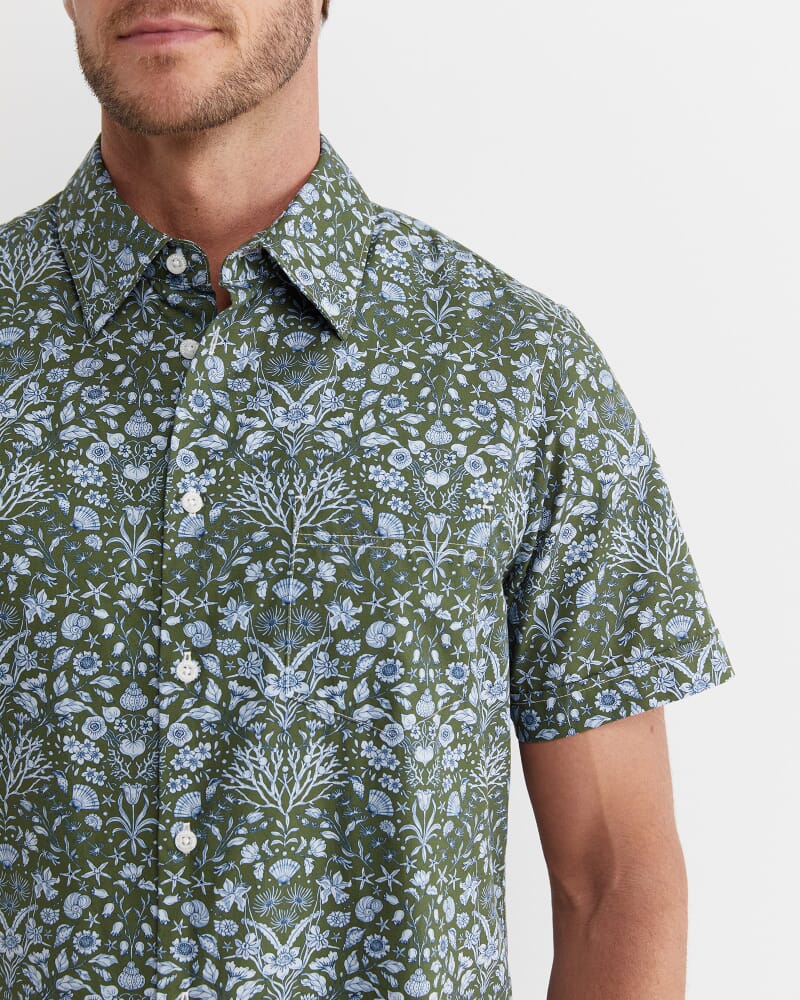 Lex Short Sleeve Liberty Shirt in KHAKI