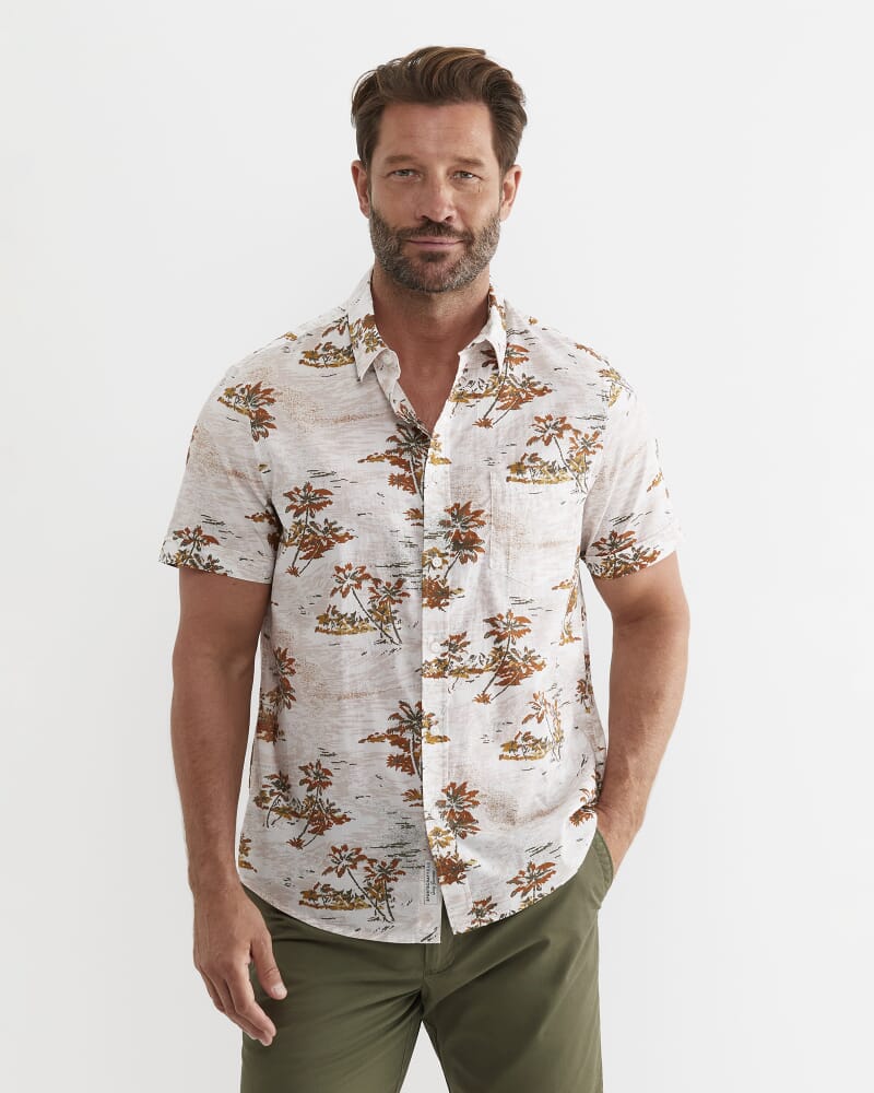 Somers Short Sleeve Cotton Shirt in MULTI