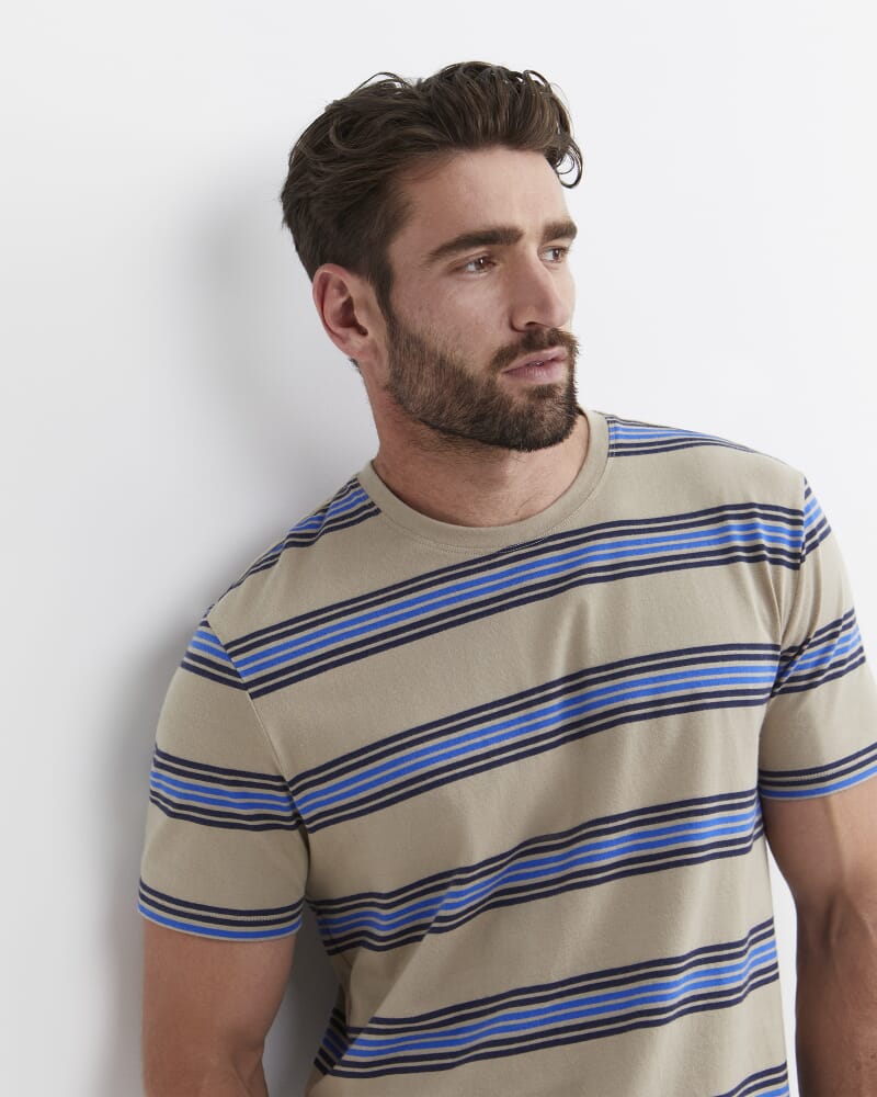 Harden Stripe Tee in NATURAL