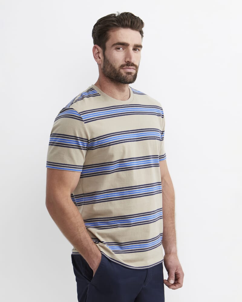 Harden Stripe Tee in NATURAL