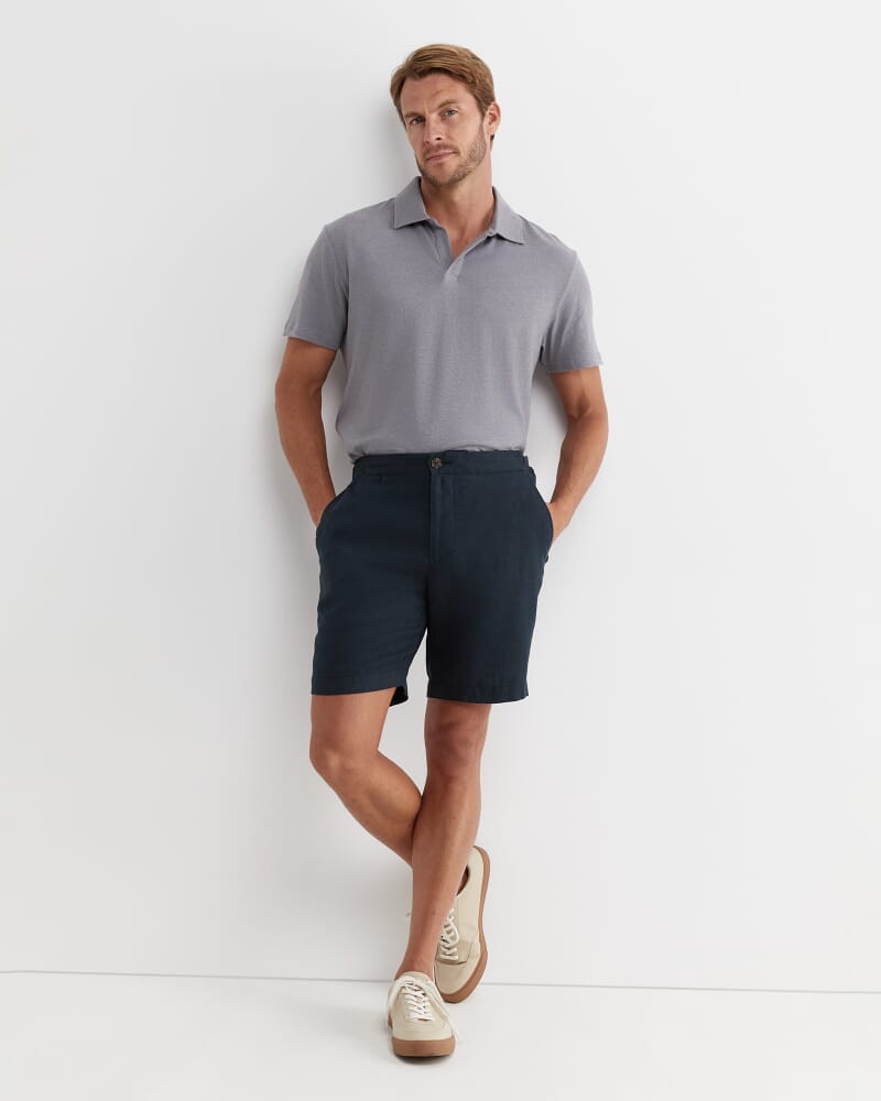 Holland Linen Short in WASHED BLACK