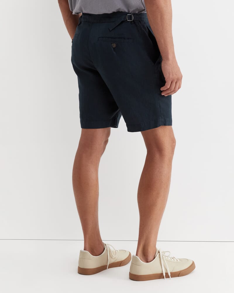 Holland Linen Short in WASHED BLACK