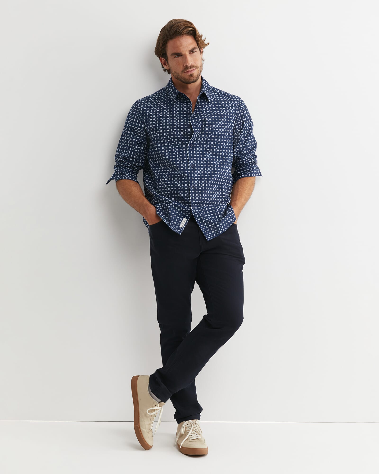 William Long Sleeve Print Shirt