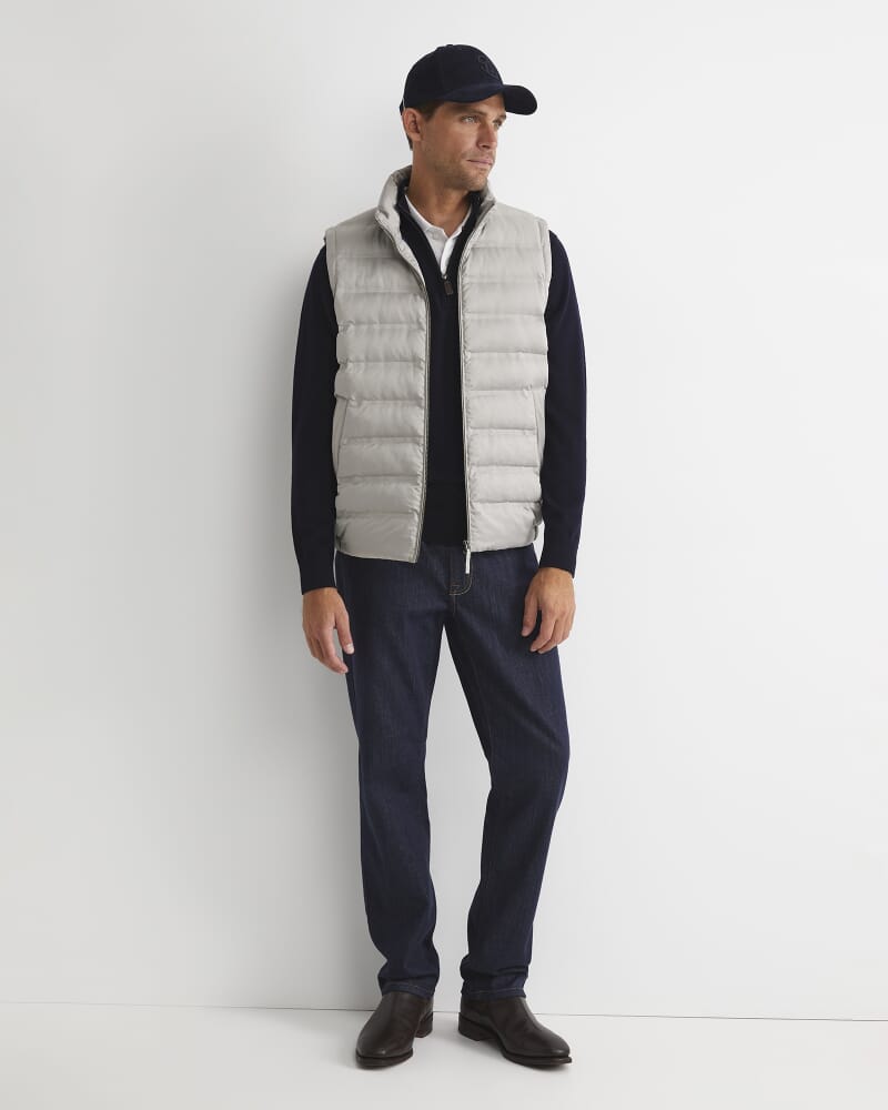 Henry Merino Quarter Zip Knit in NAVY