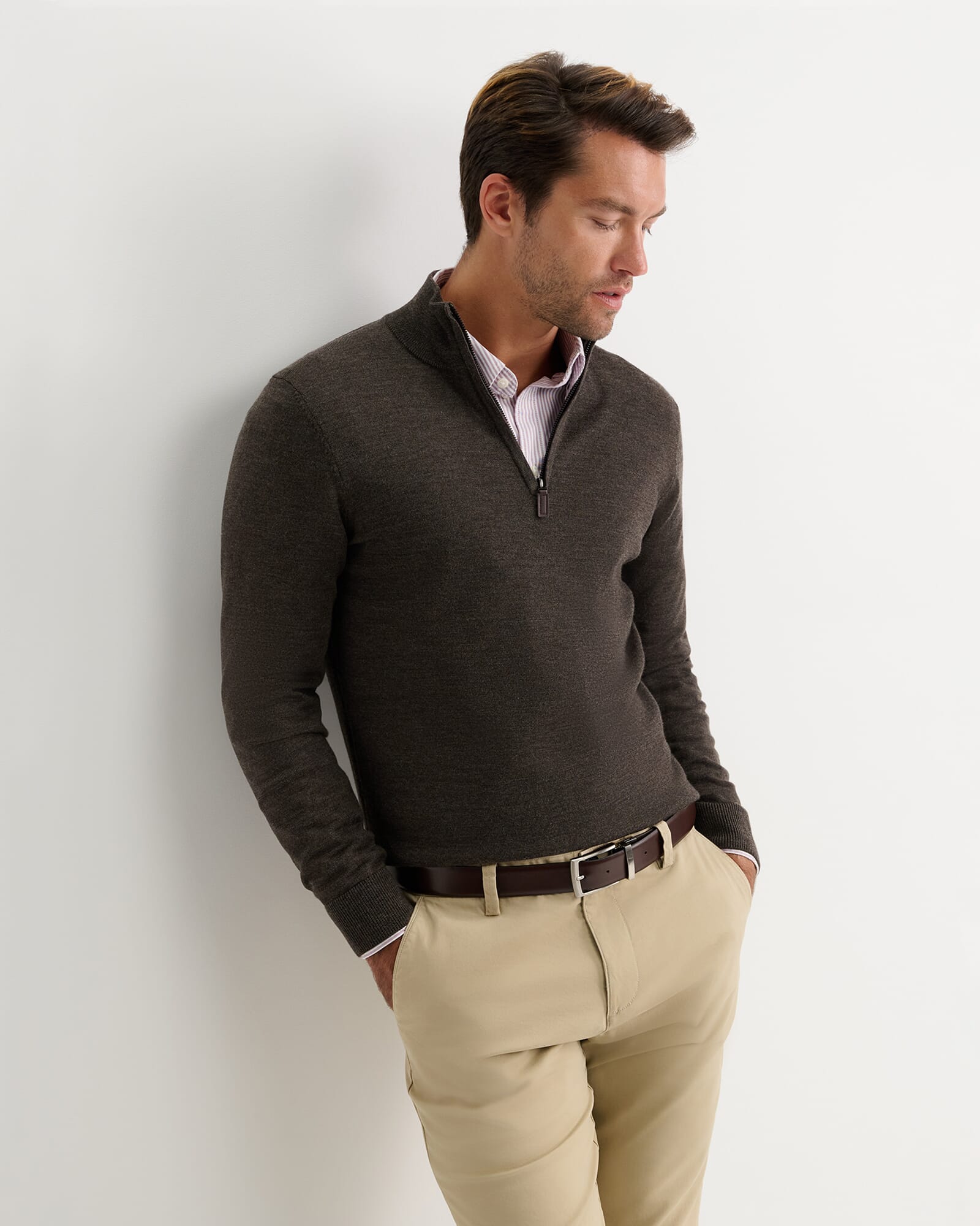 Henry Merino Quarter Zip Knit