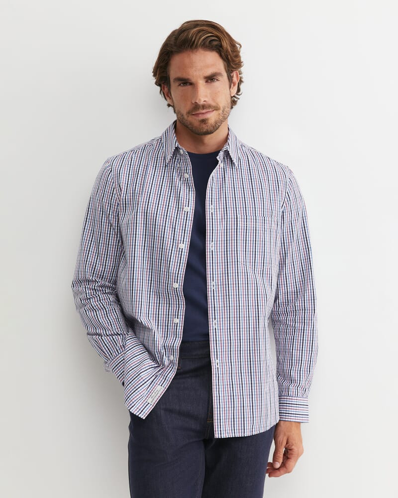 Gibson Long Sleeve Check Shirt in FIG