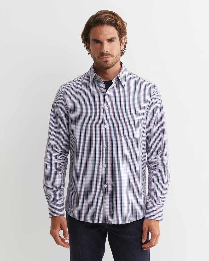 Gibson Long Sleeve Check Shirt in FIG