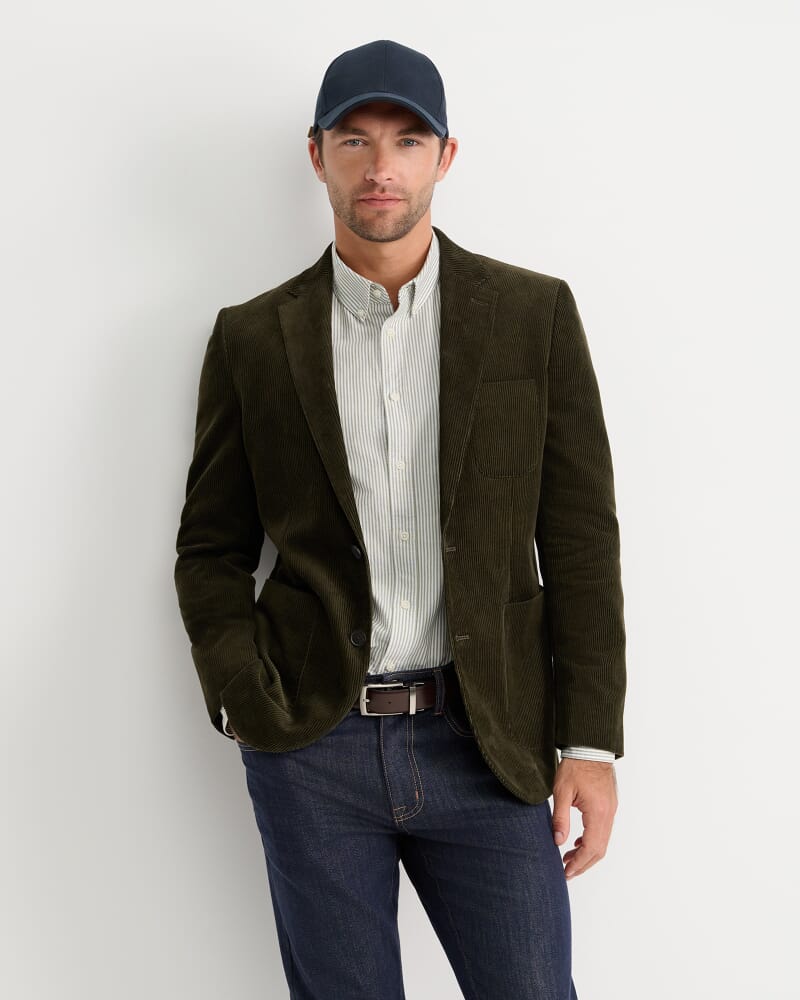 Caulfield Cord Blazer in KHAKI