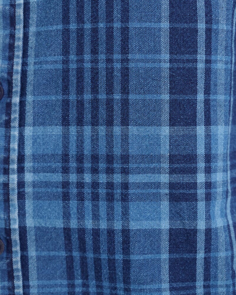 Darley Long Sleeve Check Shirt in INDIGO