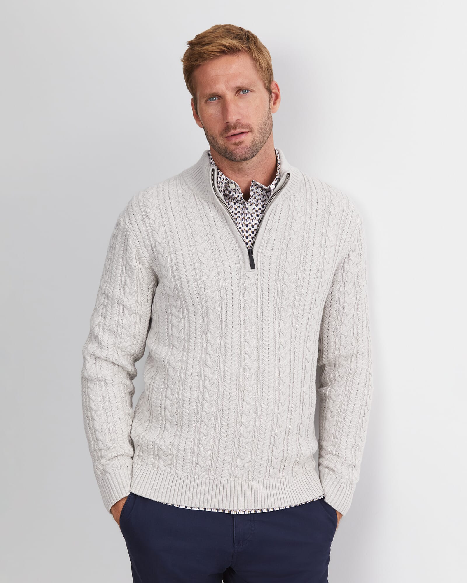 Joshua Cable Quarter Zip Knit