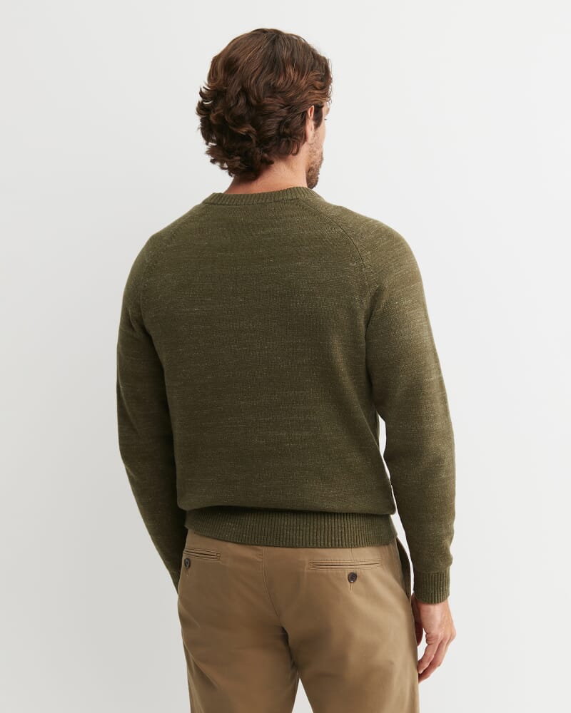 Riley Raglan Crew Neck Knit in KHAKI