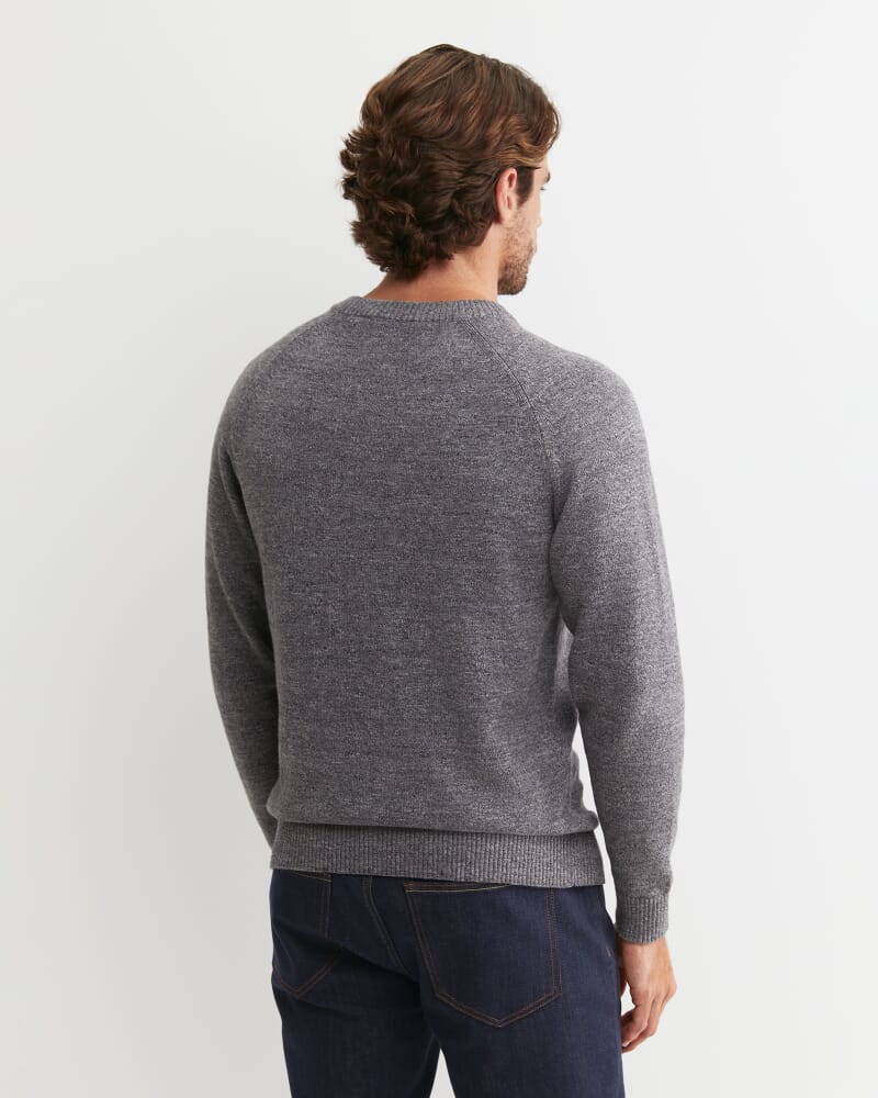 Riley Raglan Crew Neck Knit in LIGHT GREY