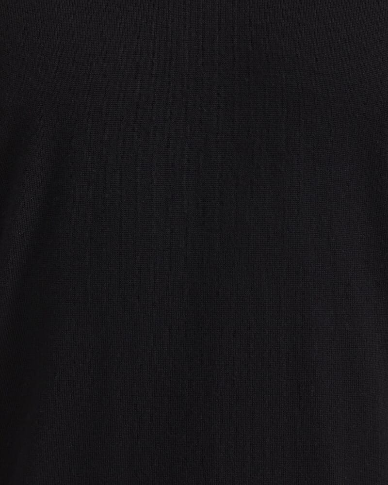 Merino V-Neck Knit in BLACK