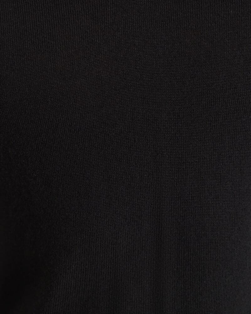 Merino V-Neck Knit in BLACK
