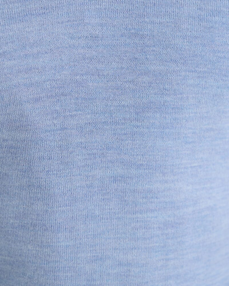 Merino V-Neck Knit in ICE BLUE