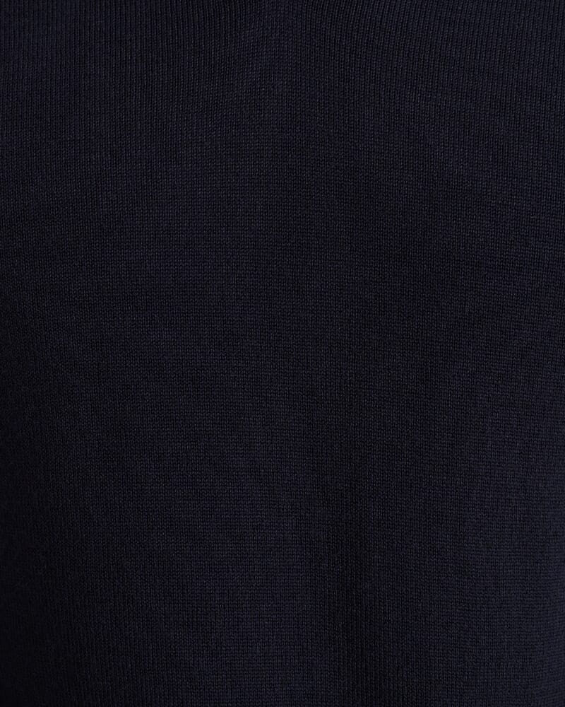 Merino V-Neck Knit in NAVY