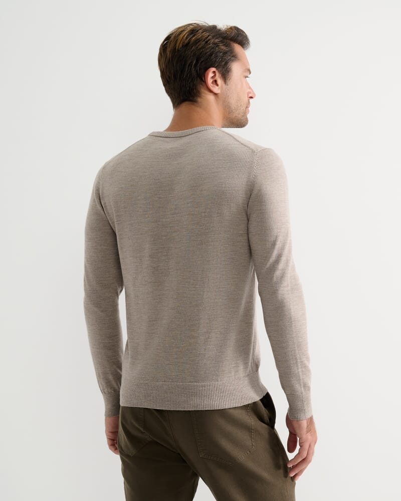 Merino Crew Neck Knit in BIRCH