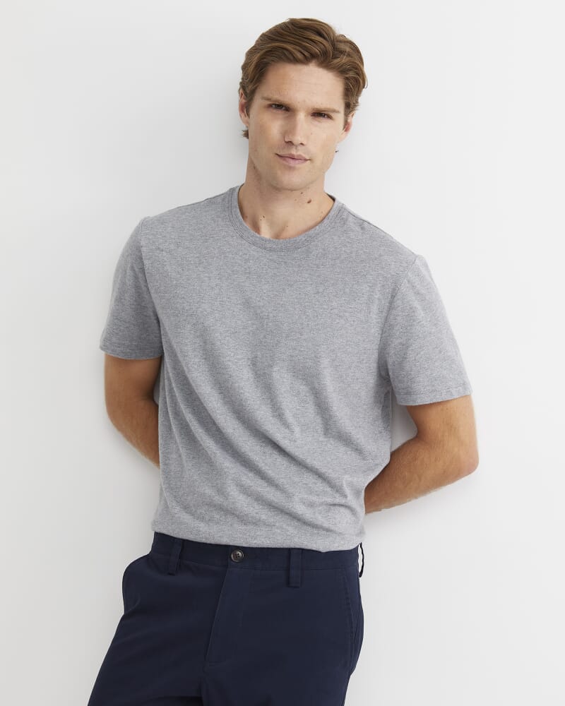 Supersoft Melange Tee in GREY MELANGE