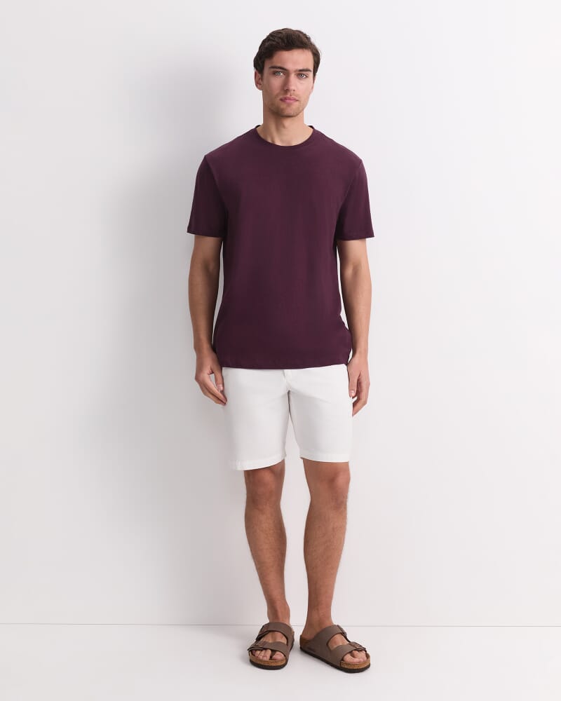 Supersoft Melange Tee in BURGUNDY MELANGE
