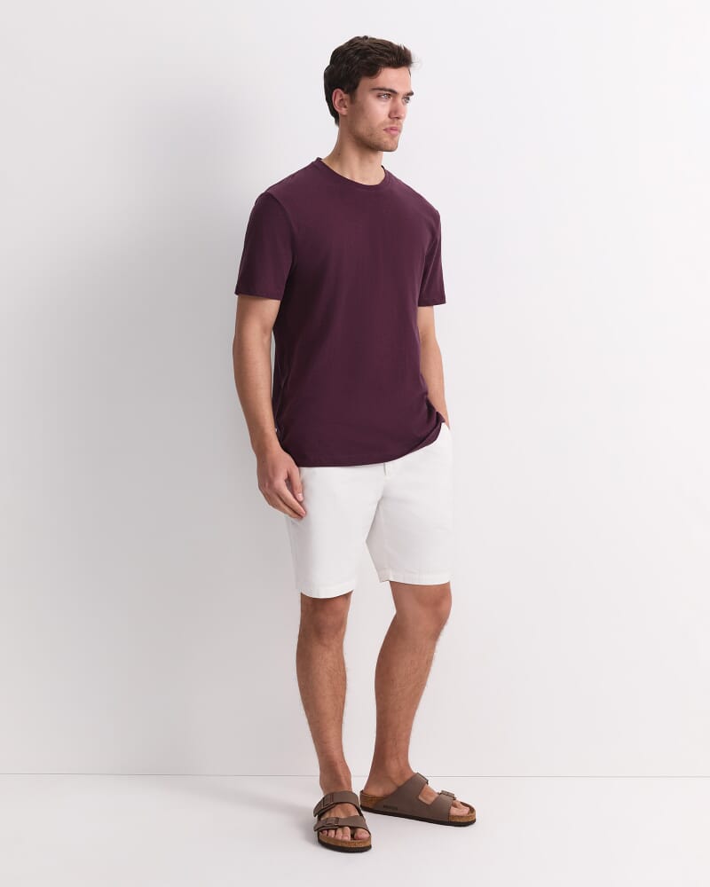 Supersoft Melange Tee in BURGUNDY MELANGE