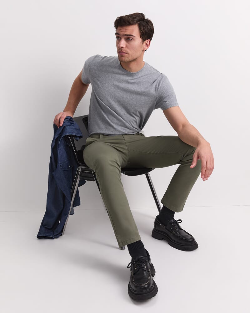 Supersoft Melange Tee in GREY MARLE