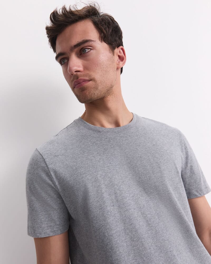 Supersoft Melange Tee in GREY MARLE