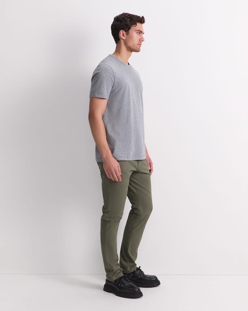 Supersoft Melange Tee in GREY MARLE