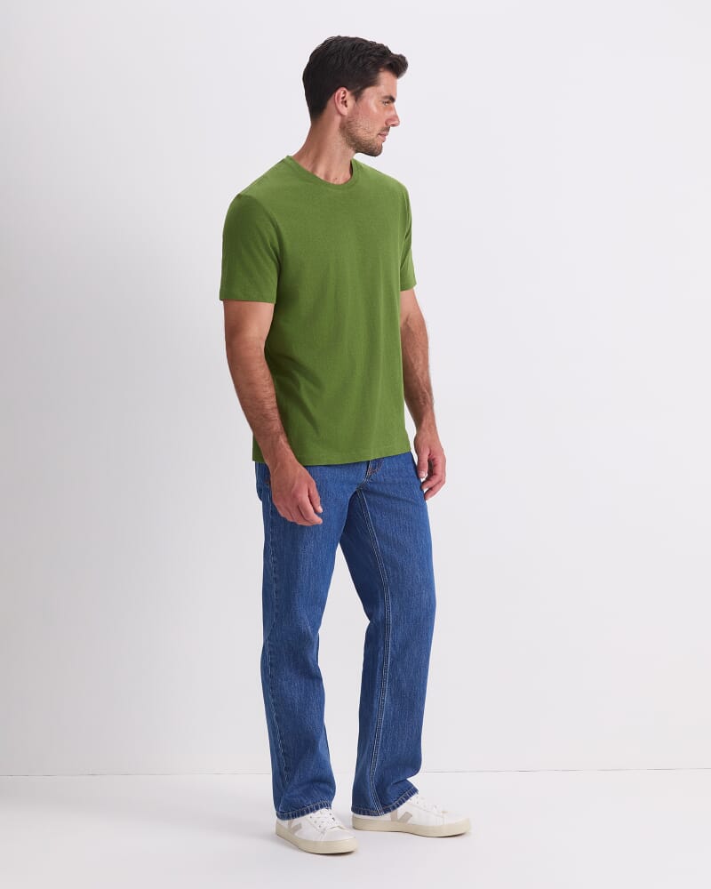 Supersoft Melange Tee in FOREST MELANGE